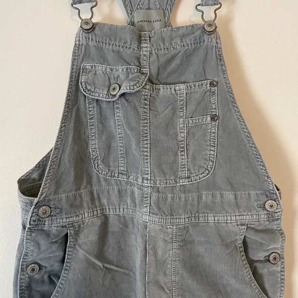 American Eagle Size Small Corduroy Overalls Womens Carpenter Utility Cotton - Picture 2 of 11